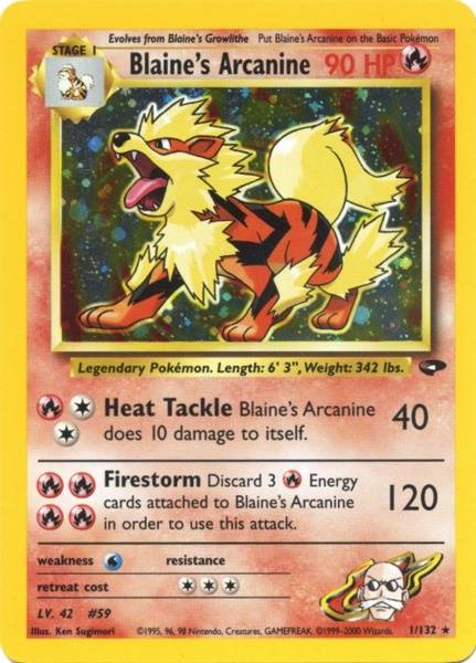 Blaine's Arcanine (1/132) [Gym Challenge Unlimited] | Event Horizon Hobbies CA