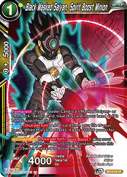 Black Masked Saiyan, Spirit Boost Minion (Starter Deck - Darkness Reborn) (SD16-05) [Cross Spirits] | Event Horizon Hobbies CA