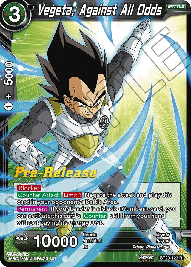 Vegeta, Against All Odds (BT20-123) [Power Absorbed Prerelease Promos] | Event Horizon Hobbies CA