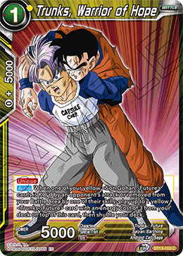 Trunks, Warrior of Hope (Common) (BT13-103) [Supreme Rivalry] | Event Horizon Hobbies CA