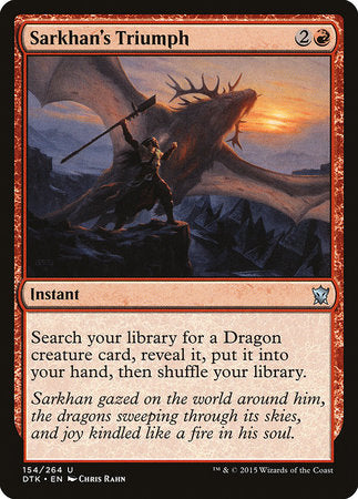 Sarkhan's Triumph [Dragons of Tarkir] | Event Horizon Hobbies CA