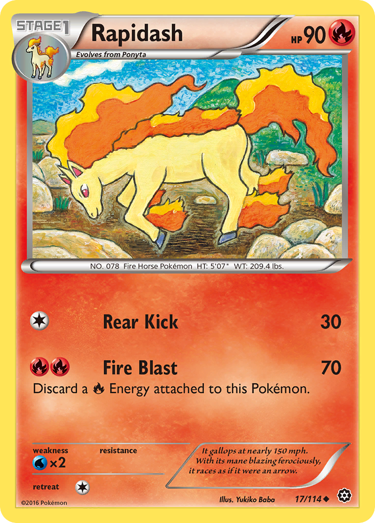 Rapidash (17/114) [XY: Steam Siege] | Event Horizon Hobbies CA