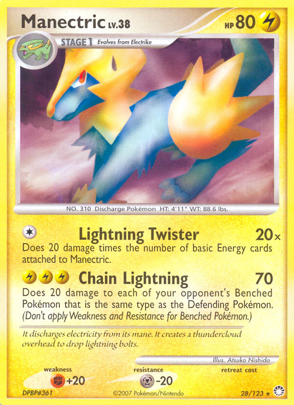 Manectric (28/123) [Diamond & Pearl: Mysterious Treasures] | Event Horizon Hobbies CA