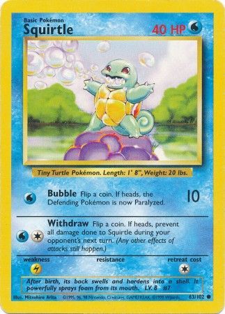 Squirtle (63/102) [Base Set Unlimited] | Event Horizon Hobbies CA