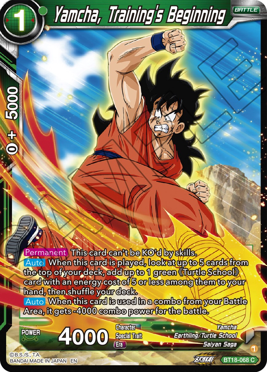 Yamcha, Training's Beginning (BT18-068) [Dawn of the Z-Legends] | Event Horizon Hobbies CA