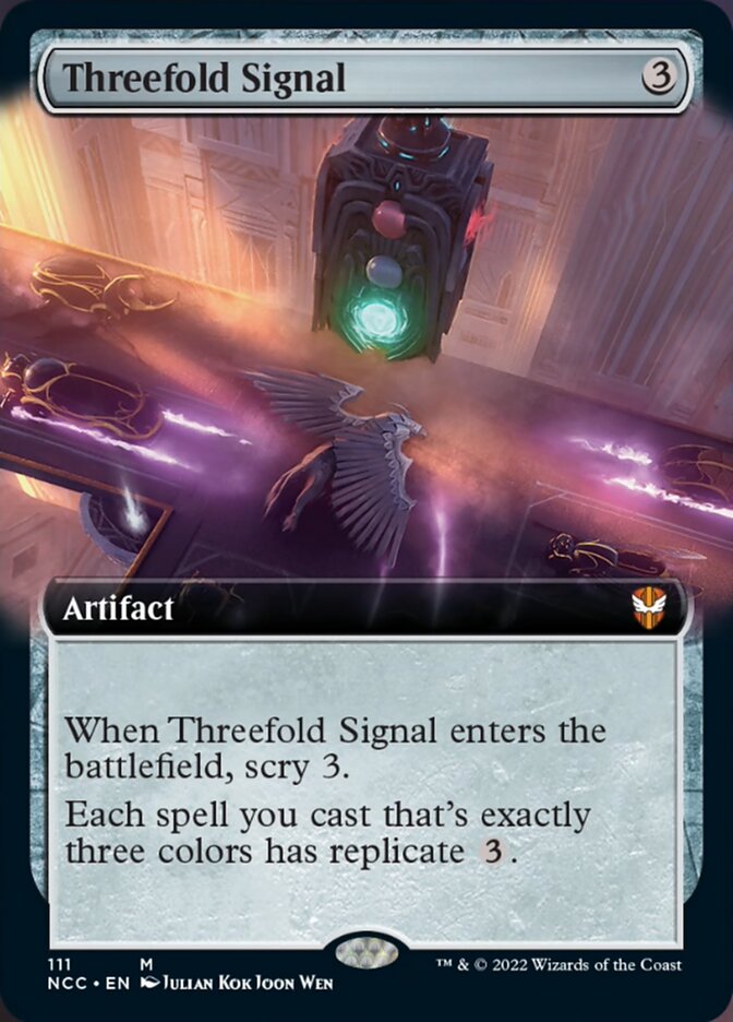 Threefold Signal (Extended Art) [Streets of New Capenna Commander] | Event Horizon Hobbies CA