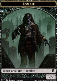 Zombie (005) // Gold (010) Double-sided Token [Commander 2017 Tokens] | Event Horizon Hobbies CA