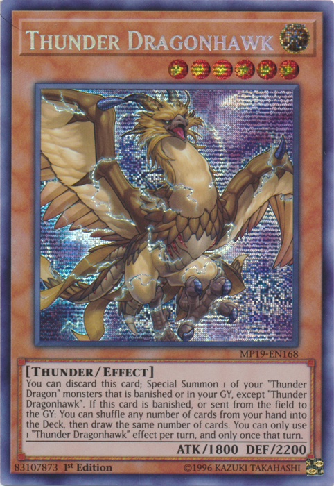 Thunder Dragonhawk [MP19-EN168] Prismatic Secret Rare | Event Horizon Hobbies CA