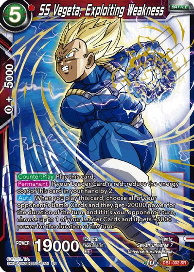 SS Vegeta, Exploiting Weakness (Reprint) (DB1-002) [Battle Evolution Booster] | Event Horizon Hobbies CA