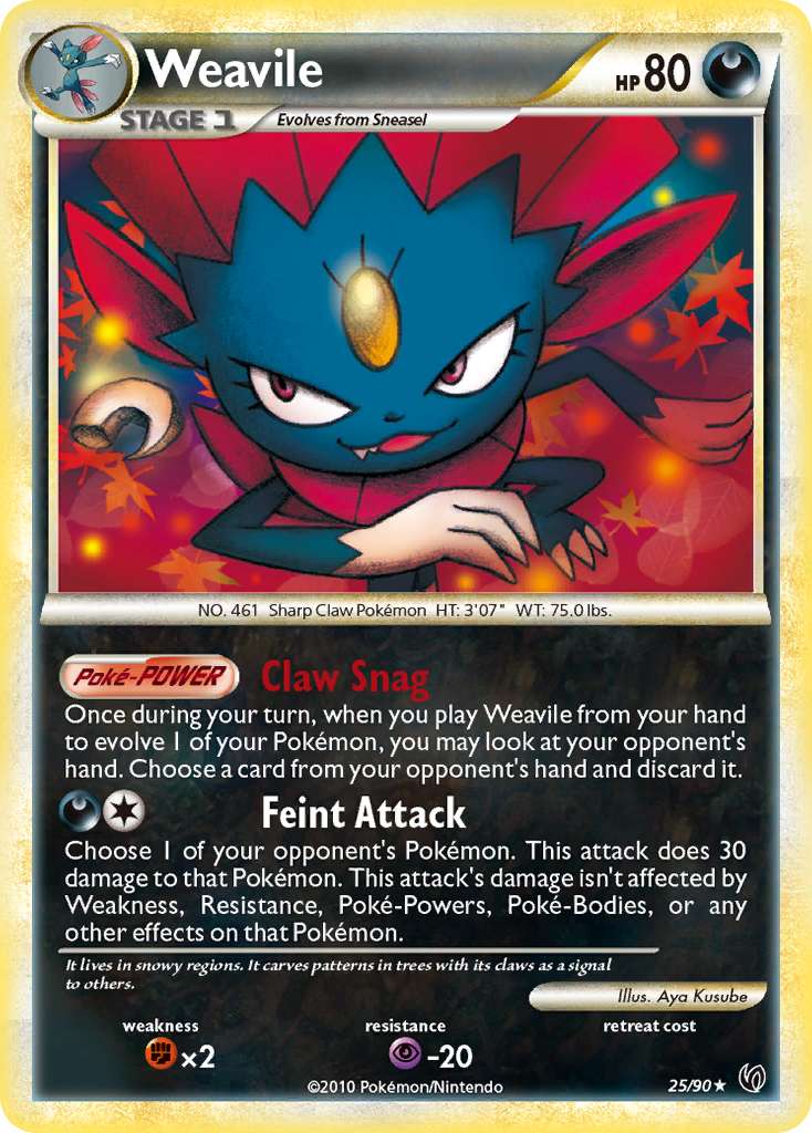 Weavile (25/90) [HeartGold & SoulSilver: Undaunted] | Event Horizon Hobbies CA