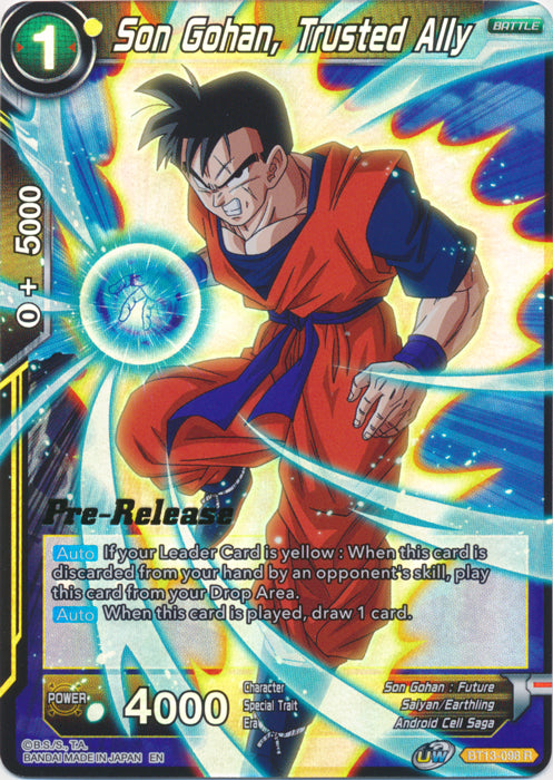 Son Gohan, Trusted Ally (BT13-098) [Supreme Rivalry Prerelease Promos] | Event Horizon Hobbies CA