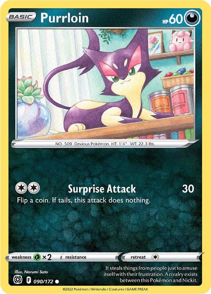 Purrloin (090/172) [Sword & Shield: Brilliant Stars] | Event Horizon Hobbies CA