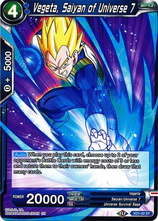 Vegeta, Saiyan of Universe 7 (XD1-02) [Assault of the Saiyans] | Event Horizon Hobbies CA