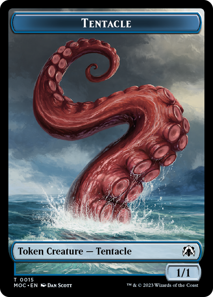 Tentacle // Human (26) Double-Sided Token [March of the Machine Commander Tokens] | Event Horizon Hobbies CA