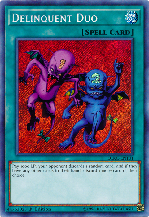 Delinquent Duo [LCKC-EN101] Secret Rare | Event Horizon Hobbies CA