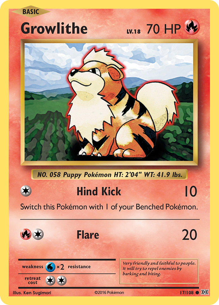 Growlithe (17/108) [XY: Evolutions] | Event Horizon Hobbies CA