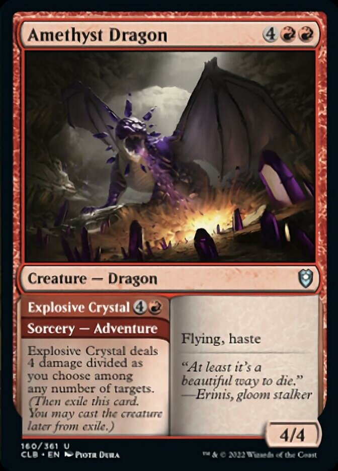 Amethyst Dragon // Explosive Crystal [Commander Legends: Battle for Baldur's Gate] | Event Horizon Hobbies CA