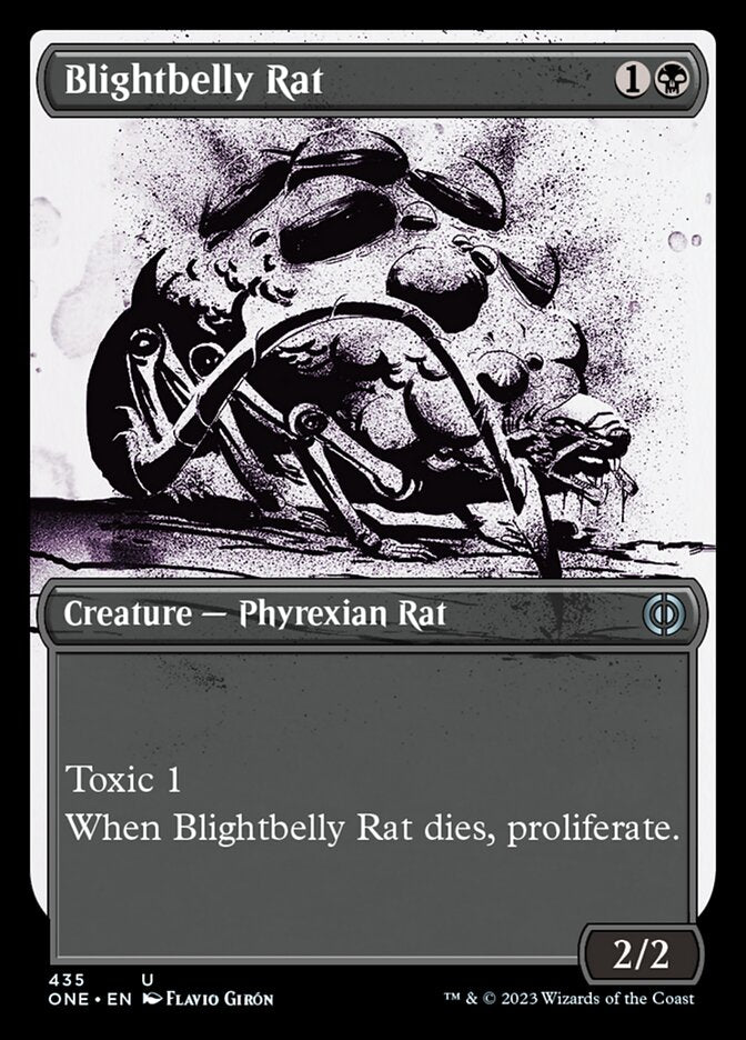 Blightbelly Rat (Showcase Ichor Step-and-Compleat Foil) [Phyrexia: All Will Be One] | Event Horizon Hobbies CA