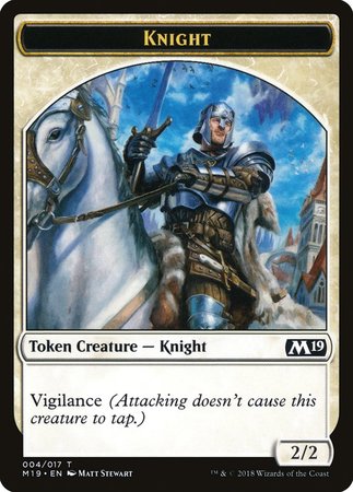 Knight Token [Core Set 2019 Tokens] | Event Horizon Hobbies CA