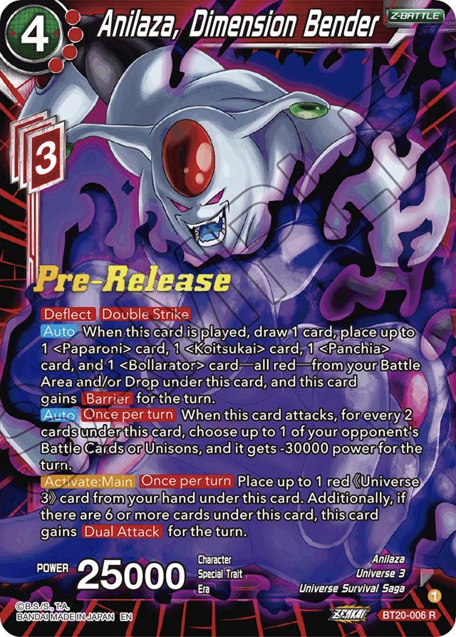 Anilaza, Dimension Bender (BT20-006) [Power Absorbed Prerelease Promos] | Event Horizon Hobbies CA