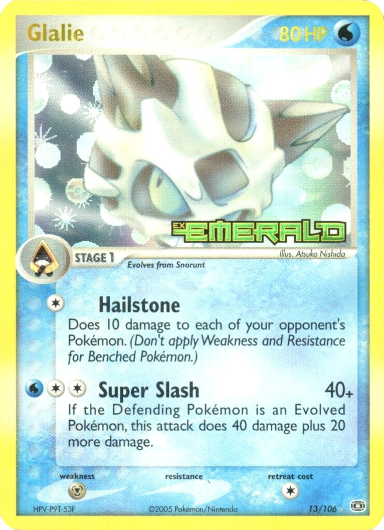 Glalie (13/106) (Stamped) [EX: Emerald] | Event Horizon Hobbies CA