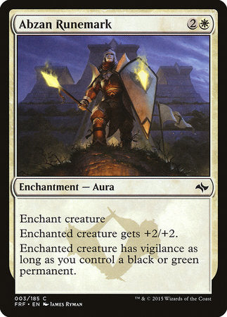 Abzan Runemark [Fate Reforged] | Event Horizon Hobbies CA