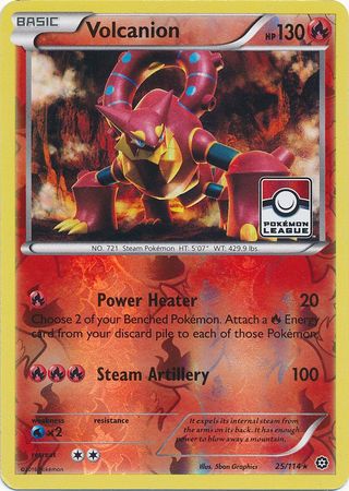 Volcanion (25/114) (League Promo) [XY: Steam Siege] | Event Horizon Hobbies CA