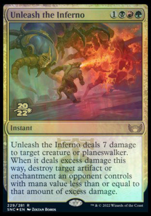 Unleash the Inferno [Streets of New Capenna Prerelease Promos] | Event Horizon Hobbies CA