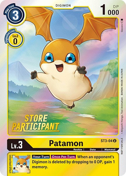 Patamon [ST3-04] (Store Participant) [Starter Deck: Heaven's Yellow Promos] | Event Horizon Hobbies CA