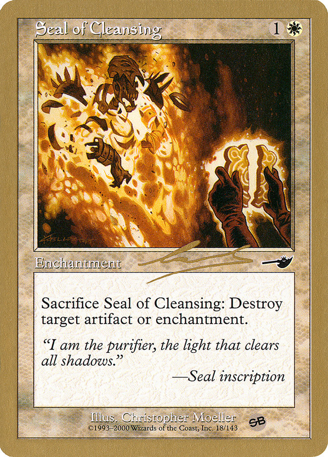 Seal of Cleansing (Nicolas Labarre) (SB) [World Championship Decks 2000] | Event Horizon Hobbies CA