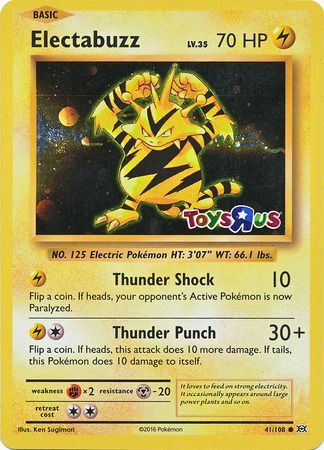 Electabuzz (41/108) (Toys R Us Promo) [XY: Evolutions] | Event Horizon Hobbies CA