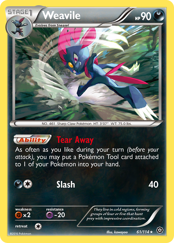 Weavile (61/114) [XY: Steam Siege] | Event Horizon Hobbies CA