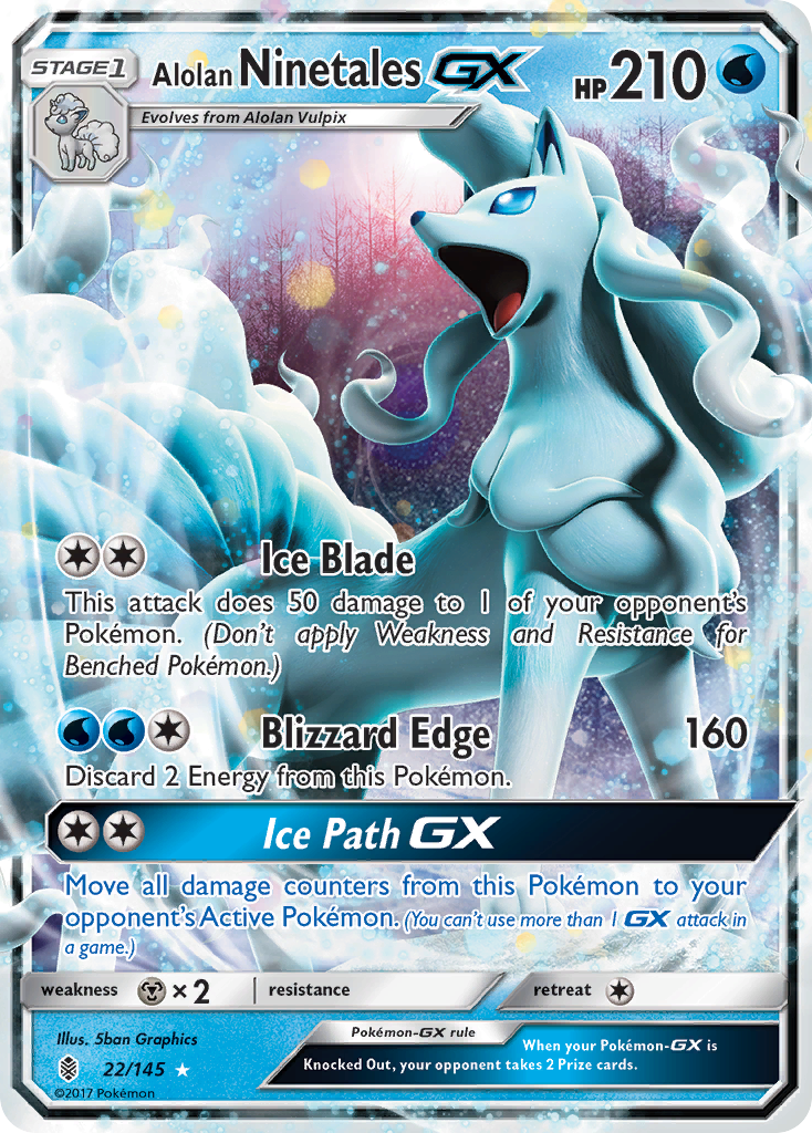 Alolan Ninetales GX (22/145) [Sun & Moon: Guardians Rising] | Event Horizon Hobbies CA