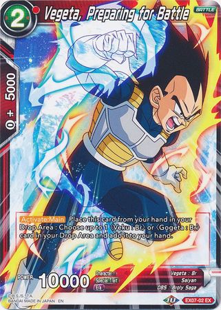 Vegeta, Preparing for Battle (EX07-02) [Magnificent Collection Fusion Hero] | Event Horizon Hobbies CA