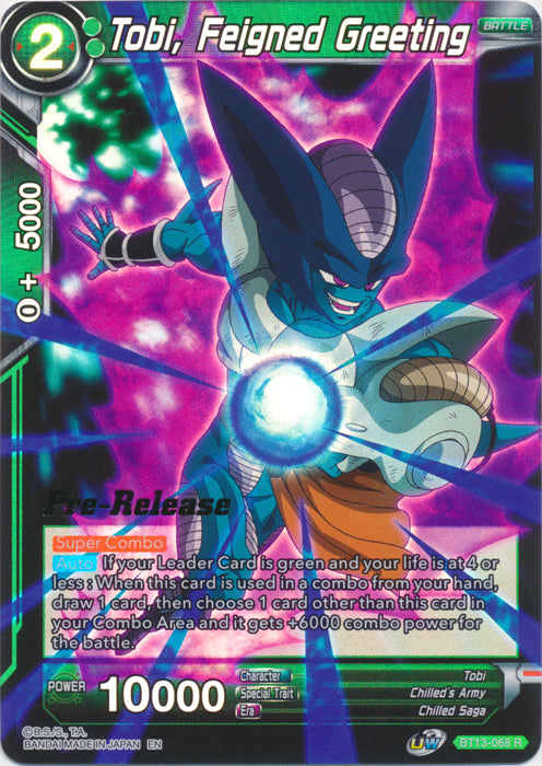 Tobi, Feigned Greeting (BT13-068) [Supreme Rivalry Prerelease Promos] | Event Horizon Hobbies CA