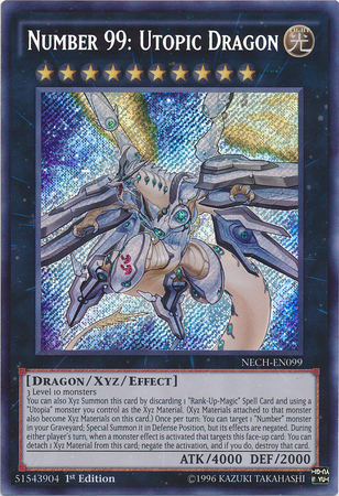 Number 99: Utopic Dragon [NECH-EN099] Secret Rare | Event Horizon Hobbies CA