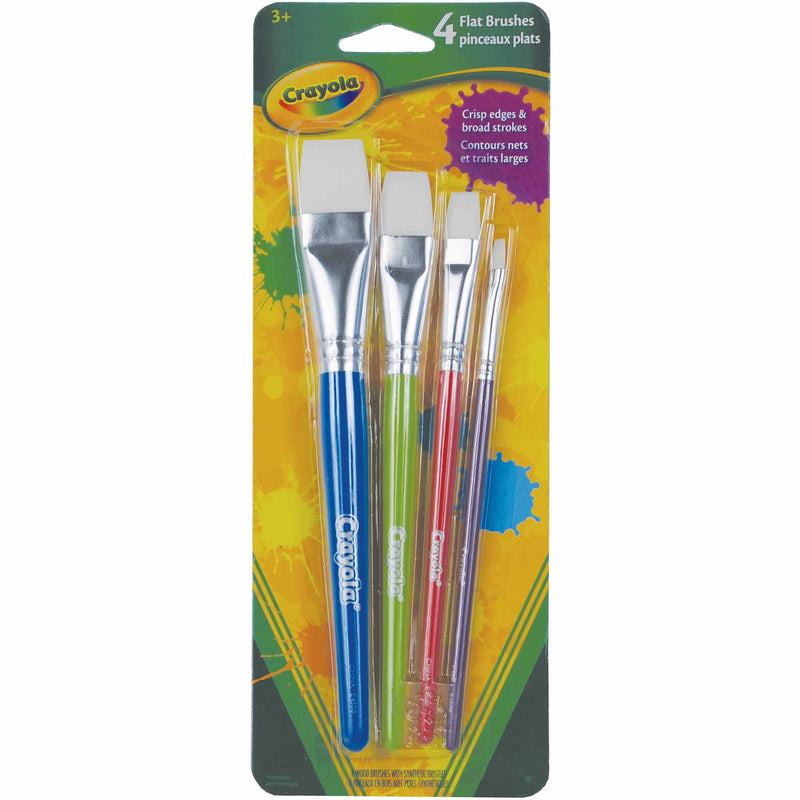 Crayola - Flat Brush Set, 4 Count