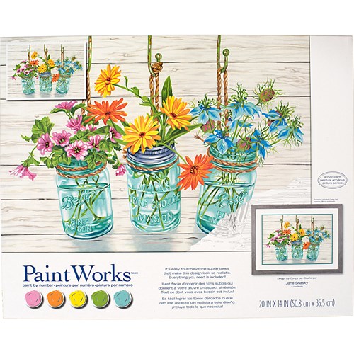 PaintWorks - Paint By Numbers - Flowering Jars