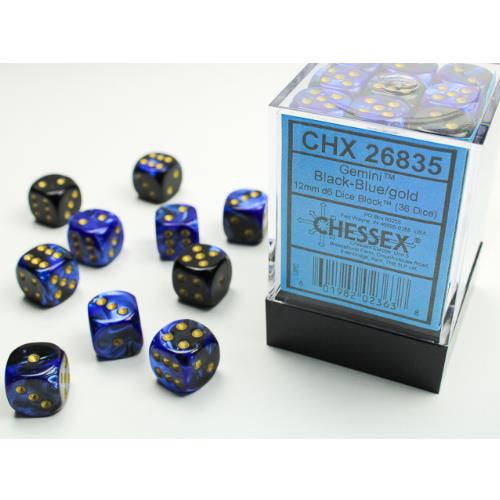 Dice - Chessex - 12mm D6 (36pc) - Gemini