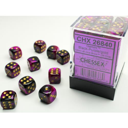 Dice - Chessex - 12mm D6 (36pc) - Gemini