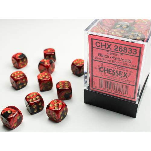 Dice - Chessex - 12mm D6 (36pc) - Gemini