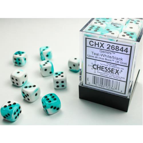 Dice - Chessex - 12mm D6 (36pc) - Gemini