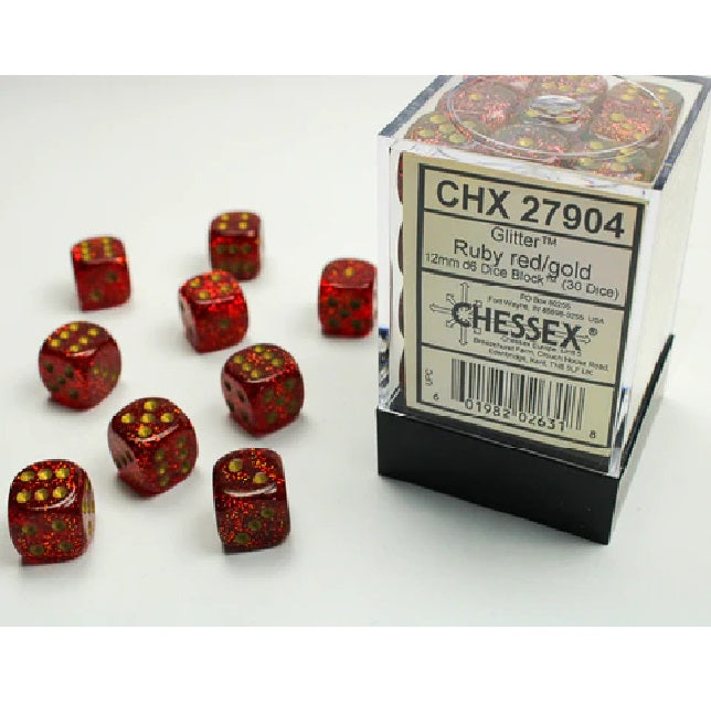 Dice - Chessex - 12mm D6 (36pc) - Glitter | Event Horizon Hobbies CA