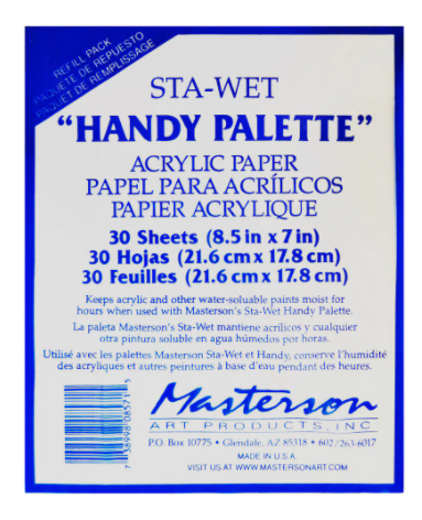 Sta-Wet Handy Palette Acrylic Paper