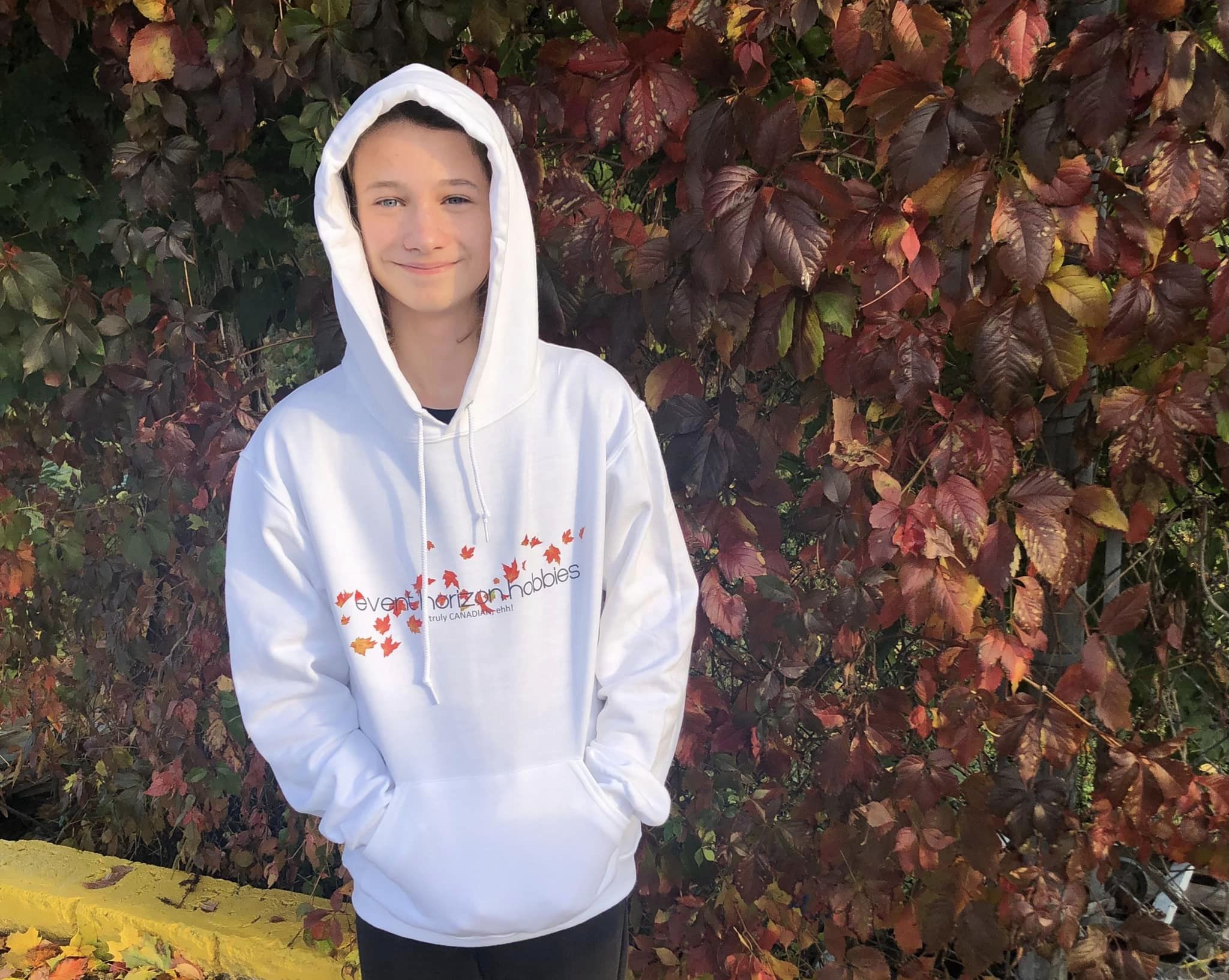 EHH - Hoodies - White with Red Logo | Event Horizon Hobbies CA