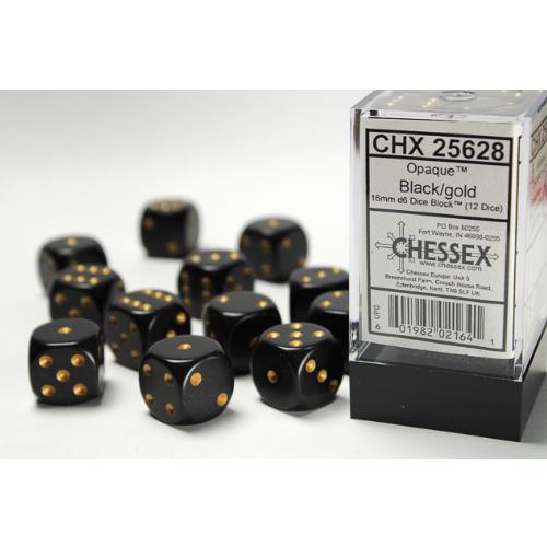 Dice - Chessex - 16mm D6 (12pc) - Opaque | Event Horizon Hobbies CA