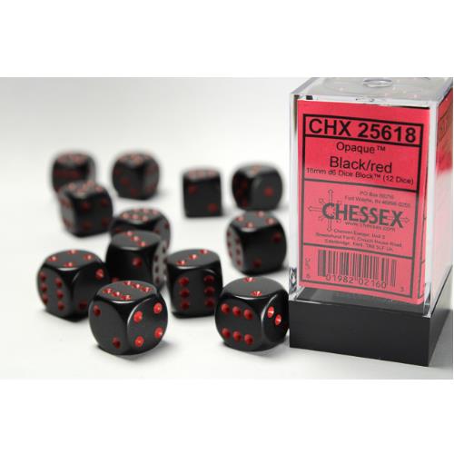 Dice - Chessex - 16mm D6 (12pc) - Opaque