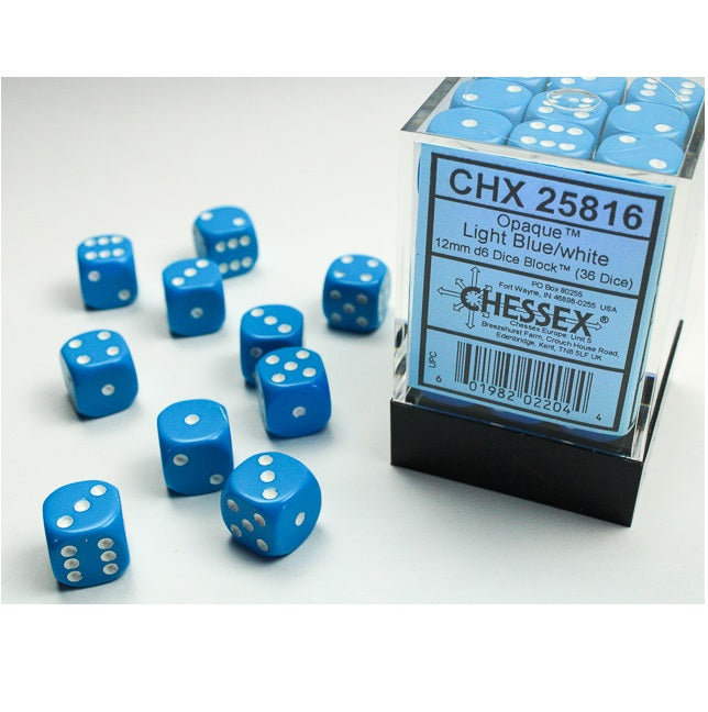 Dice - Chessex - 12mm D6 (36pc) - Opaque