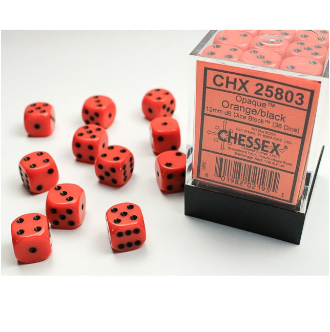 Dice - Chessex - 12mm D6 (36pc) - Opaque | Event Horizon Hobbies CA