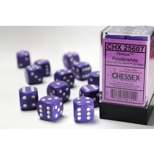 Dice - Chessex - 16mm D6 (12pc) - Opaque